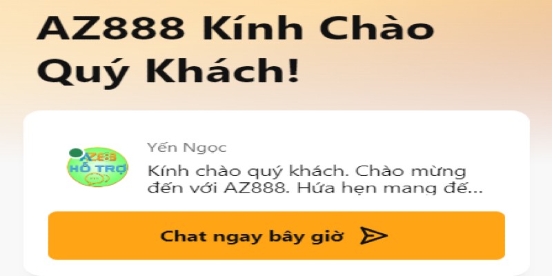 Kênh liên hệ Live chat AZ888