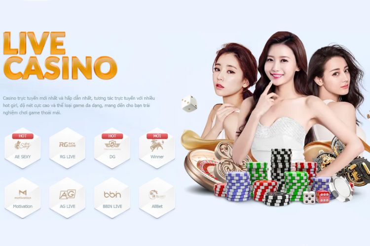 Sảnh bài cược trực tuyến live casino az888 với top 3 đối tác hàng đầu